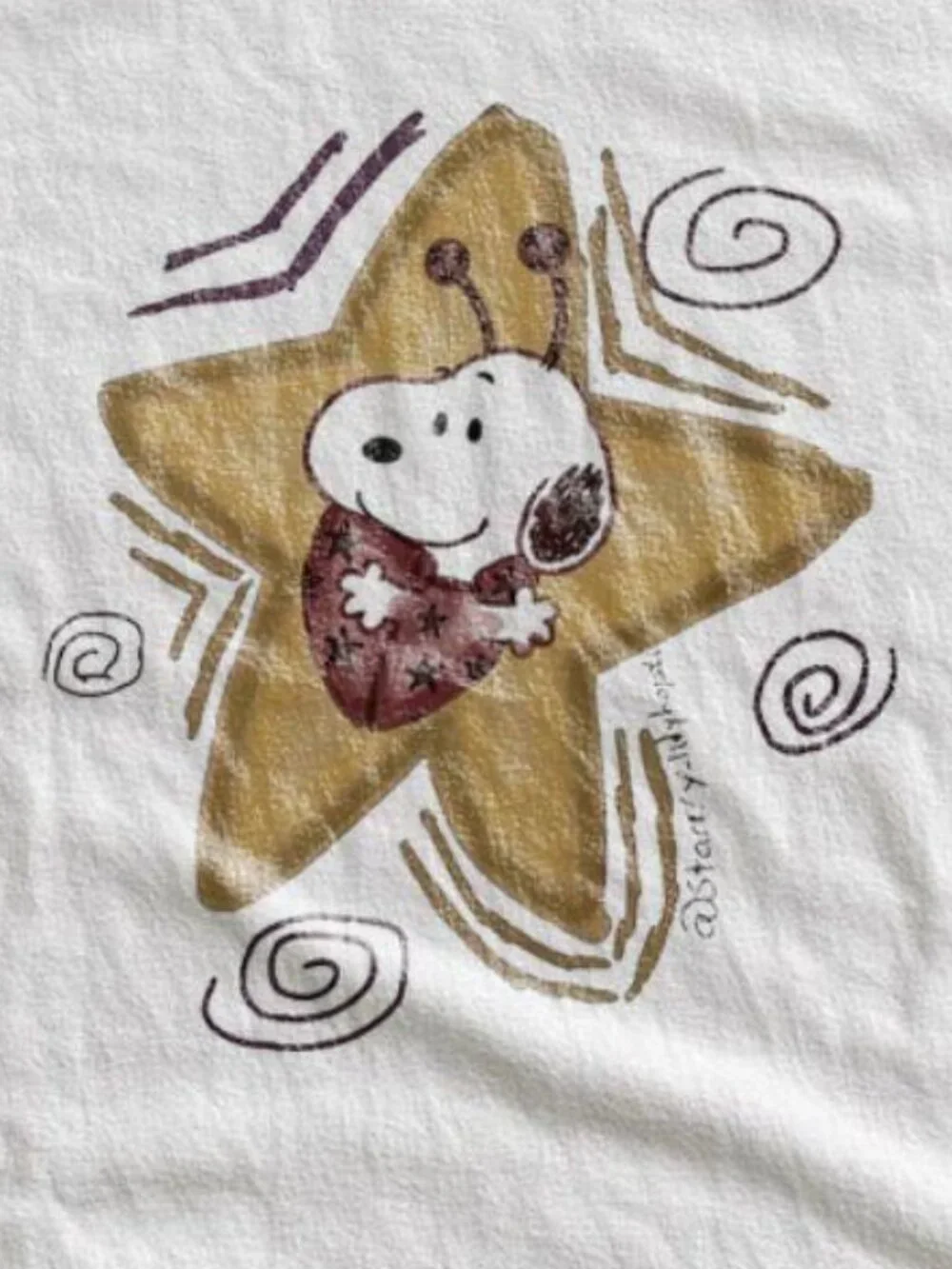 White Snoopy Star Heart Cute Cartoon t shirt